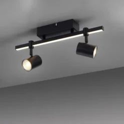 Luminaires Paul Neuhaus Spots Et Projecteurs|Plafonnier Paul Neuhaus BARIK LED Noir, 2 lumières