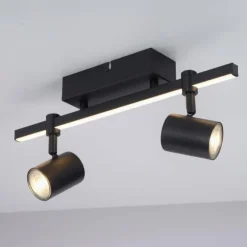 Luminaires Paul Neuhaus Spots Et Projecteurs|Plafonnier Paul Neuhaus BARIK LED Noir, 2 lumières
