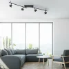Luminaires Paul Neuhaus Éclairage Led|Plafonnier Paul Neuhaus BARIK LED Noir, 4 lumières