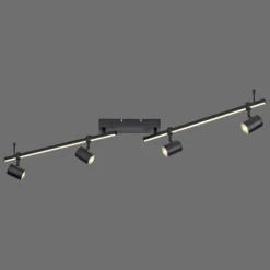 Luminaires Paul Neuhaus Éclairage Led|Plafonnier Paul Neuhaus BARIK LED Noir, 4 lumières