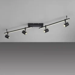 Luminaires Paul Neuhaus Éclairage Led|Plafonnier Paul Neuhaus BARIK LED Noir, 4 lumières
