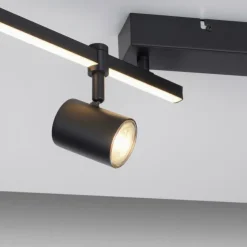 Luminaires Paul Neuhaus Éclairage Led|Plafonnier Paul Neuhaus BARIK LED Noir, 4 lumières