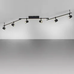Luminaires Paul Neuhaus Éclairage Led|Plafonnier Paul Neuhaus BARIK LED Noir, 6 lumières