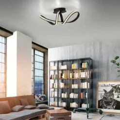 Luminaires Paul Neuhaus Éclairage Led|Plafonnier Paul Neuhaus BRILLA LED Noir, 1 lumière