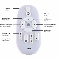 Luminaires Paul Neuhaus Éclairage Led|Plafonnier Paul Neuhaus FRAMELESS LED Blanc, 1 lumière, Télécommandes