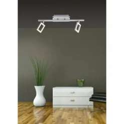Luminaires Paul Neuhaus Éclairage Led|Plafonnier Paul Neuhaus INIGO LED Acier inoxydable, 2 lumières