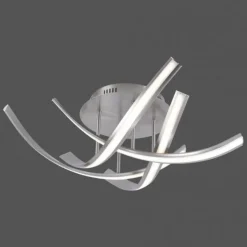 Luminaires Paul Neuhaus Éclairage Led|Plafonnier Paul Neuhaus LINDA LED Acier inoxydable, 4 lumières