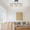 Luminaires Paul Neuhaus Éclairage Led|Plafonnier Paul Neuhaus LOOP LED Laiton, Noir, 3 lumières, Télécommandes