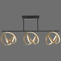 Luminaires Paul Neuhaus Éclairage Led|Plafonnier Paul Neuhaus LOOP LED Laiton, Noir, 3 lumières, Télécommandes