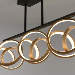Luminaires Paul Neuhaus Éclairage Led|Plafonnier Paul Neuhaus LOOP LED Laiton, Noir, 3 lumières, Télécommandes