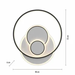Luminaires Paul Neuhaus Éclairage Led|Plafonnier Paul Neuhaus MAILAK LED Noir, Blanc, 2 lumières