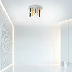Luminaires Paul Neuhaus Éclairage Led|Plafonnier Paul Neuhaus PURE-GEMIN LED Aluminium, Noir, 12 lumières