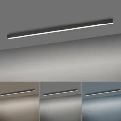 Luminaires Paul Neuhaus Éclairage Led|Plafonnier Paul Neuhaus PURE-LINES LED Anthracite, 1 lumière, Télécommandes