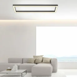 Luminaires Paul Neuhaus Éclairage Led|Plafonnier Paul Neuhaus PURE-LINES LED Anthracite, 1 lumière, Télécommandes
