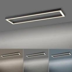 Luminaires Paul Neuhaus Éclairage Led|Plafonnier Paul Neuhaus PURE-LINES LED Anthracite, 1 lumière, Télécommandes