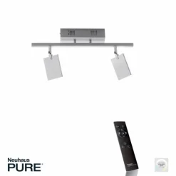 Luminaires Paul Neuhaus Éclairage Led|Plafonnier Paul Neuhaus PURE-MIRA LED Aluminium, 2 lumières, Télécommandes