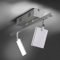 Luminaires Paul Neuhaus Éclairage Led|Plafonnier Paul Neuhaus PURE-MIRA LED Aluminium, 2 lumières, Télécommandes