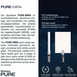 Luminaires Paul Neuhaus Éclairage Led|Plafonnier Paul Neuhaus PURE-MIRA LED Aluminium, 4 lumières, Télécommandes