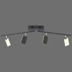 Luminaires Paul Neuhaus Éclairage Led|Plafonnier Paul Neuhaus PURE-MIRA LED Noir, 4 lumières, Télécommandes