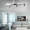 Luminaires Paul Neuhaus Éclairage Led|Plafonnier Paul Neuhaus PURE-MIRA LED Noir, 6 lumières, Télécommandes