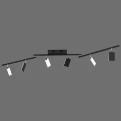 Luminaires Paul Neuhaus Éclairage Led|Plafonnier Paul Neuhaus PURE-MIRA LED Noir, 6 lumières, Télécommandes