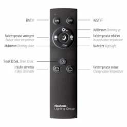 Luminaires Paul Neuhaus Éclairage Led|Plafonnier Paul Neuhaus PURE-MIRA LED Noir, 6 lumières, Télécommandes