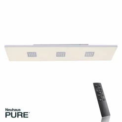 Luminaires Paul Neuhaus Éclairage Led|Plafonnier Paul Neuhaus PURE-NEO LED Aluminium, 3 lumières, Télécommandes