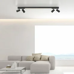 Luminaires Paul Neuhaus Éclairage Led|Plafonnier Paul Neuhaus PURE-LINES LED Anthracite, 1 lumière, Télécommandes
