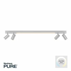 Luminaires Paul Neuhaus Éclairage Led|Plafonnier Paul Neuhaus PURE-LINES LED Aluminium, 1 lumière, Télécommandes