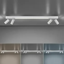 Luminaires Paul Neuhaus Éclairage Led|Plafonnier Paul Neuhaus PURE-LINES LED Aluminium, 1 lumière, Télécommandes