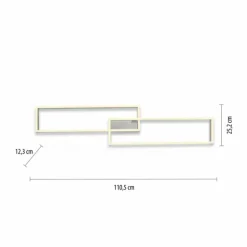 Luminaires Paul Neuhaus Éclairage Led|Plafonnier Paul Neuhaus PAAN LED Acier brossé, 1 lumière, Télécommandes