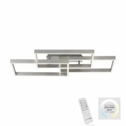 Luminaires Paul Neuhaus Éclairage Led|Plafonnier Paul Neuhaus PAAN LED Acier brossé, 1 lumière, Télécommandes