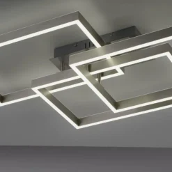 Luminaires Paul Neuhaus Éclairage Led|Plafonnier Paul Neuhaus PAAN LED Acier brossé, 1 lumière, Télécommandes