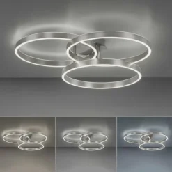 Luminaires Paul Neuhaus Éclairage Led|Plafonnier Paul Neuhaus PAAN LED Acier brossé, 1 lumière, Télécommandes