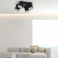 Luminaires Paul Neuhaus Spots Et Projecteurs|Plafonnier Paul Neuhaus PURE-NOLA LED Noir, 4 lumières