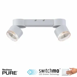 Luminaires Paul Neuhaus Spots Et Projecteurs|Plafonnier Paul Neuhaus PURE-NOLA LED Blanc, 2 lumières