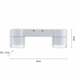 Luminaires Paul Neuhaus Spots Et Projecteurs|Plafonnier Paul Neuhaus PURE-NOLA LED Blanc, 2 lumières