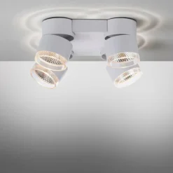 Luminaires Paul Neuhaus Éclairage Led|Plafonnier Paul Neuhaus PURE-NOLA LED Blanc, 4 lumières