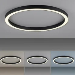 Luminaires Paul Neuhaus Éclairage Led|Plafonnier Paul Neuhaus PURE-LINES LED Anthracite, 1 lumière, Télécommandes