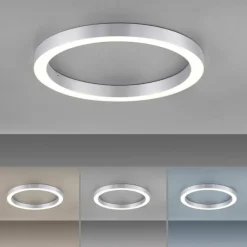 Luminaires Paul Neuhaus Éclairage Led|Plafonnier Paul Neuhaus PURE-LINES LED Argenté, 1 lumière, Télécommandes