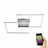 Paul Neuhaus Q-Serie Éclairage Led|Plafonnier Paul Neuhaus Q-Inigo LED Acier inoxydable, 2 lumières, Télécommandes