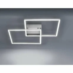 Paul Neuhaus Q-Serie Éclairage Led|Plafonnier Paul Neuhaus Q-Inigo LED Acier inoxydable, 2 lumières, Télécommandes