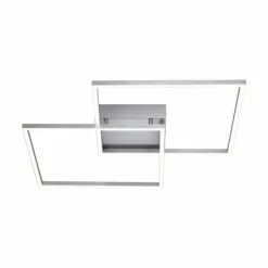 Paul Neuhaus Q-Serie Éclairage Led|Plafonnier Paul Neuhaus Q-Inigo LED Acier inoxydable, 2 lumières, Télécommandes