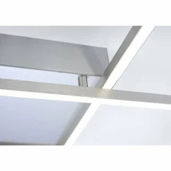 Plafonnier Paul Neuhaus Q-Inigo LED Acier inoxydable, 2 lumières, Télécommandes
