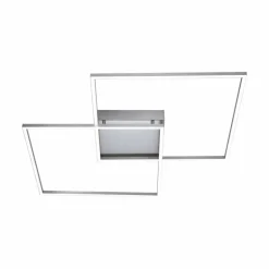 Plafonnier Paul Neuhaus Q-Inigo LED Acier inoxydable, 2 lumières, Télécommandes