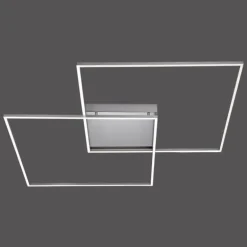 Plafonnier Paul Neuhaus Q-Inigo LED Acier inoxydable, 2 lumières, Télécommandes