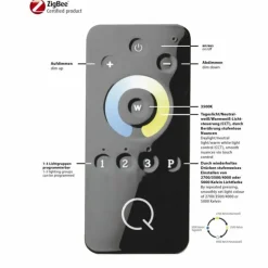 Plafonnier Paul Neuhaus Q-Flag LED Blanc, 1 lumière, Télécommandes