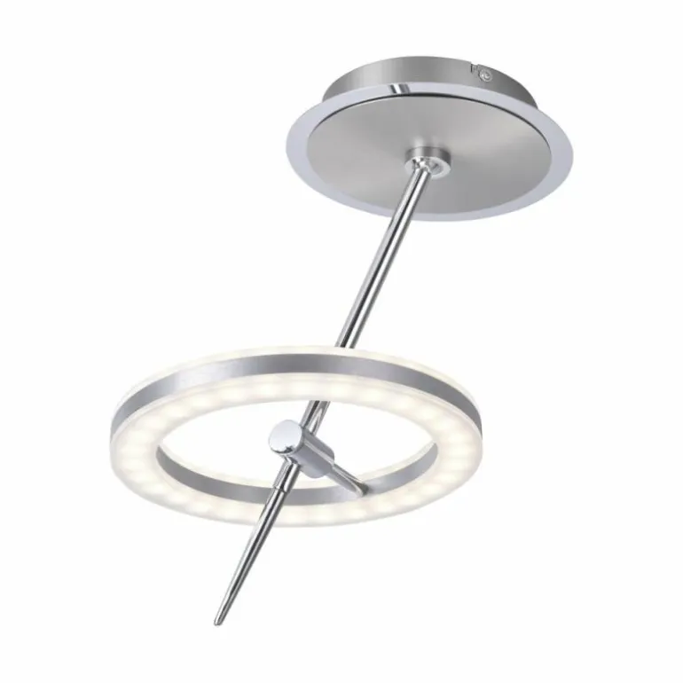 Plafonnier Paul Neuhaus Q-AMY LED Acier inoxydable, 2 lumières, Télécommandes