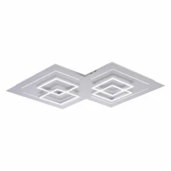 Plafonnier Paul Neuhaus Q-LINEA LED Nickel mat, 8 lumières, Télécommandes