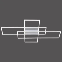 Plafonnier Paul Neuhaus Q-INIGO LED Nickel mat, 3 lumières, Télécommandes